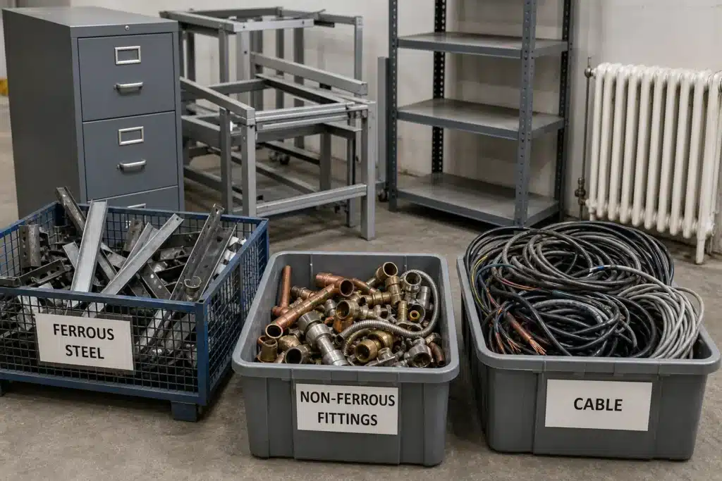 Check 3: Separate Metal Furniture, Fittings and Cable — Office Scrap Metal Collection: Seven Essential Checks