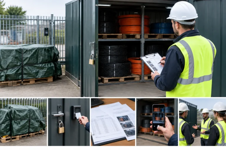 Protect stored cable without touching installed equipment — Copper cable theft: protecting property and recycling responsibly