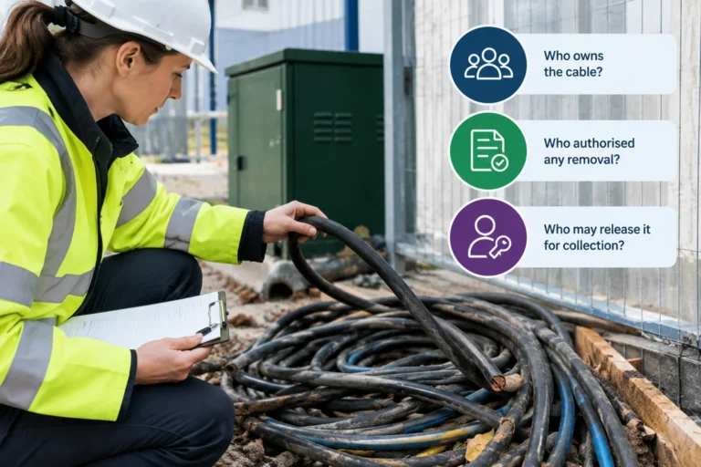 Check cable ownership before treating it as scrap — Copper cable theft: protecting property and recycling responsibly