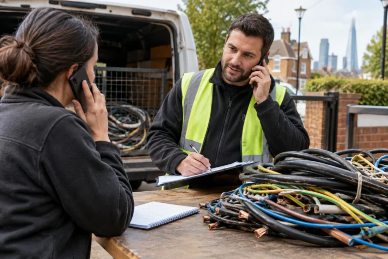 Confirm suitability with Premier Scrap Trading Ltd — Scrap cable collection in London: how to describe insulated and mixed cable for an enquiry